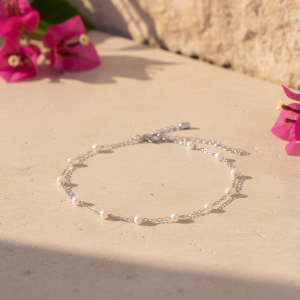 Tragara Fußkette · Silber