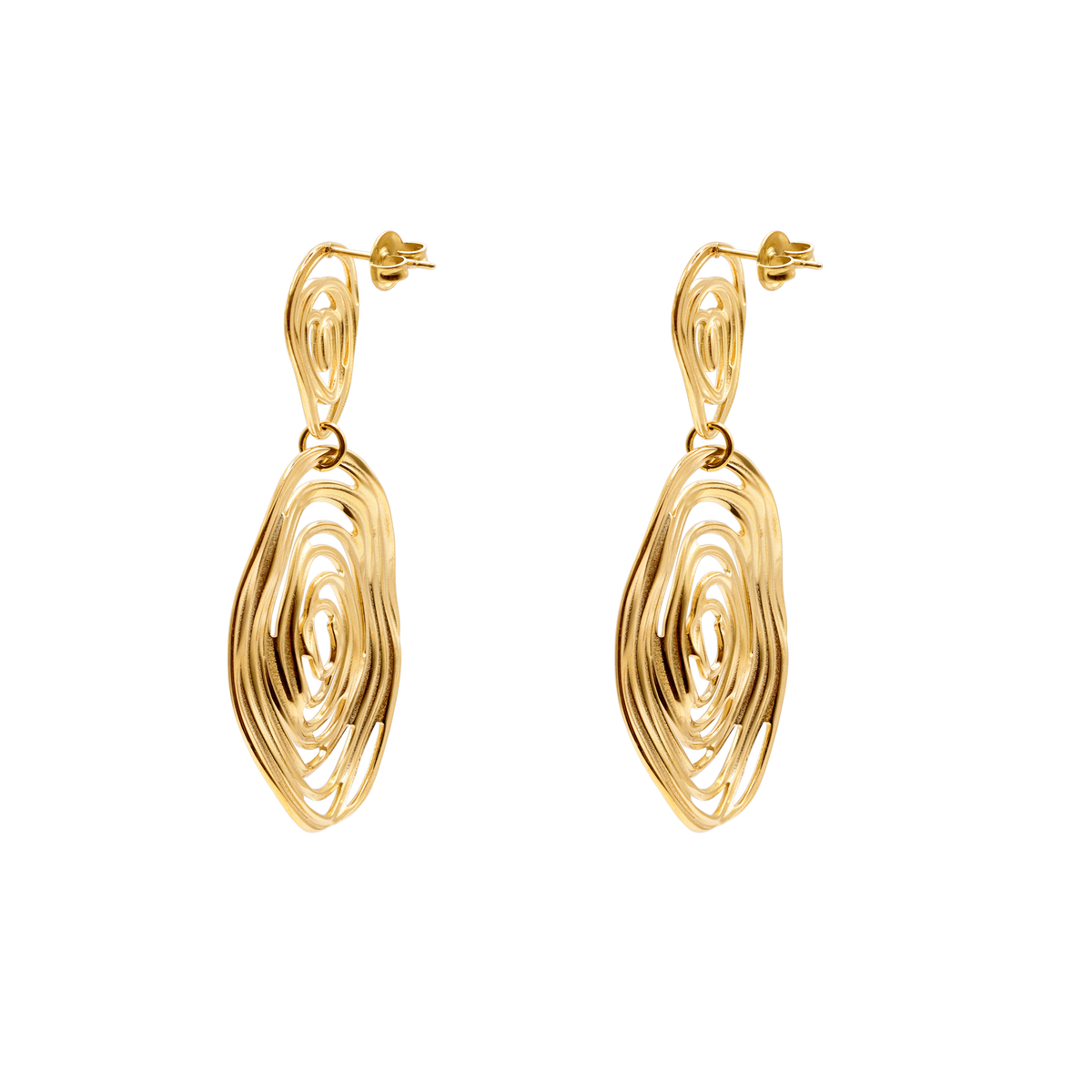 Ohrringe Damen Edelstahl Zora in Gold - in der Heideman Geschenkbox