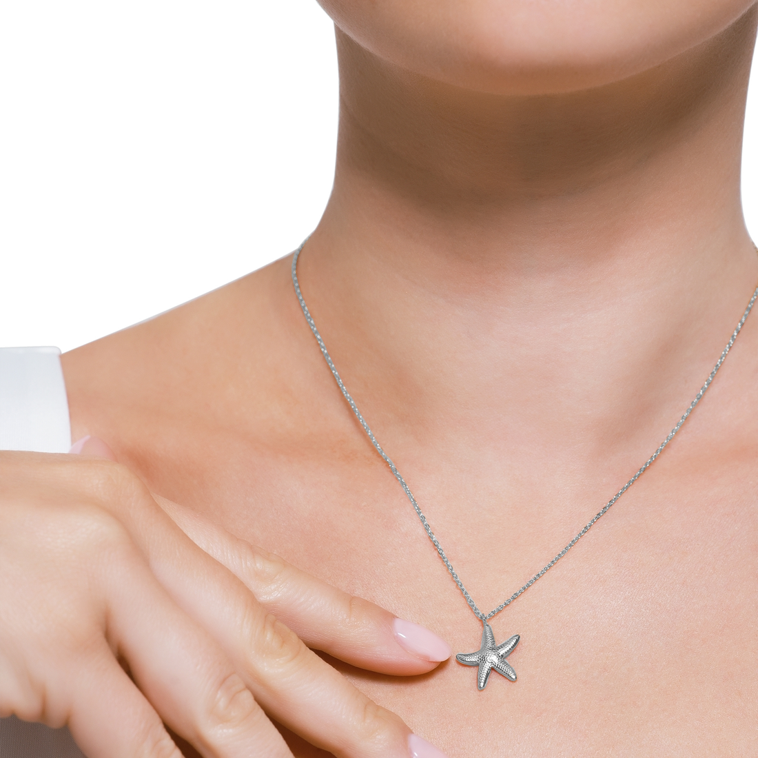 Elegante Seestern-Halskette aus Silber für Damen