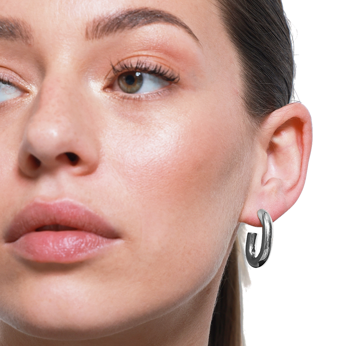 Eleganter Silber-Ohrring im Trenddesign für Damen