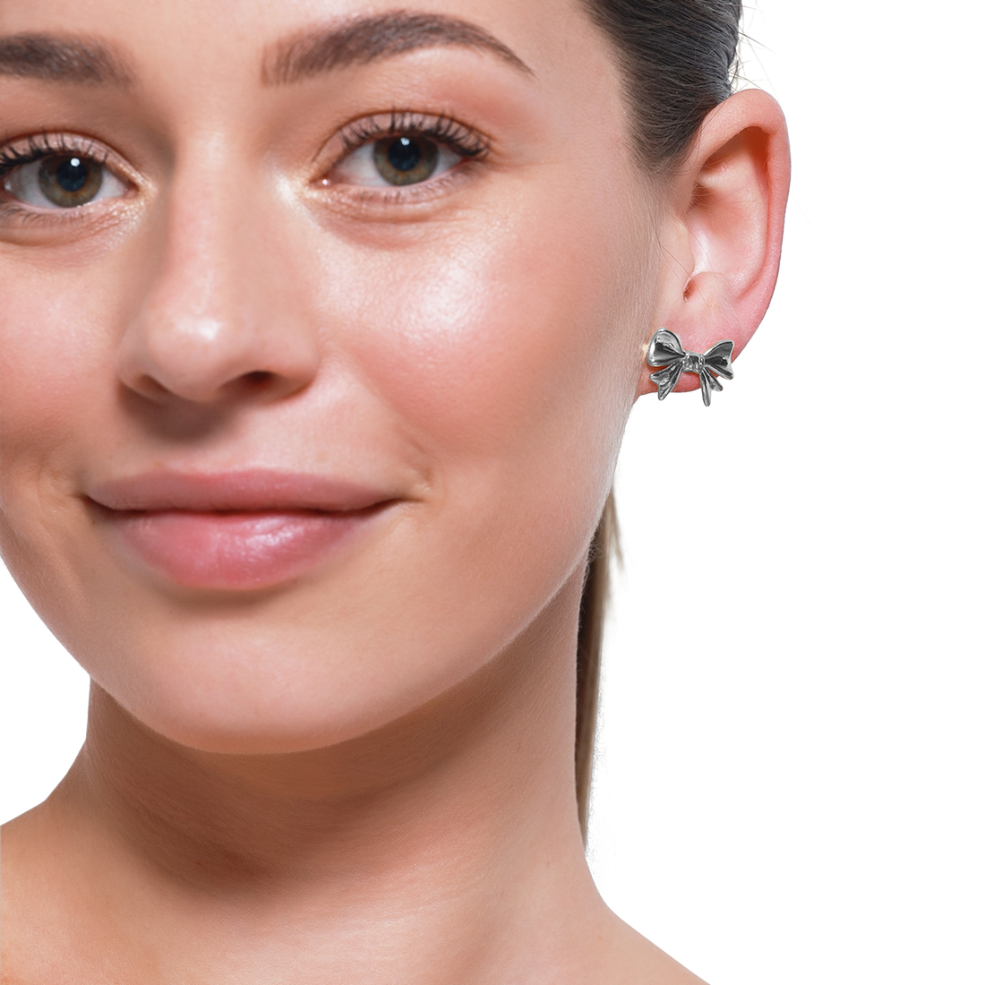 Eleganter Schleifen-Ohrstecker als stilvolles Modehighlight