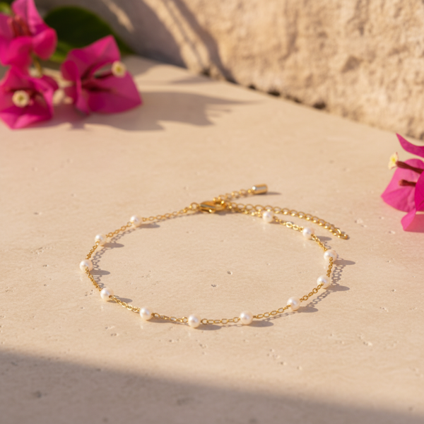 Tragara Fußkette · Gold