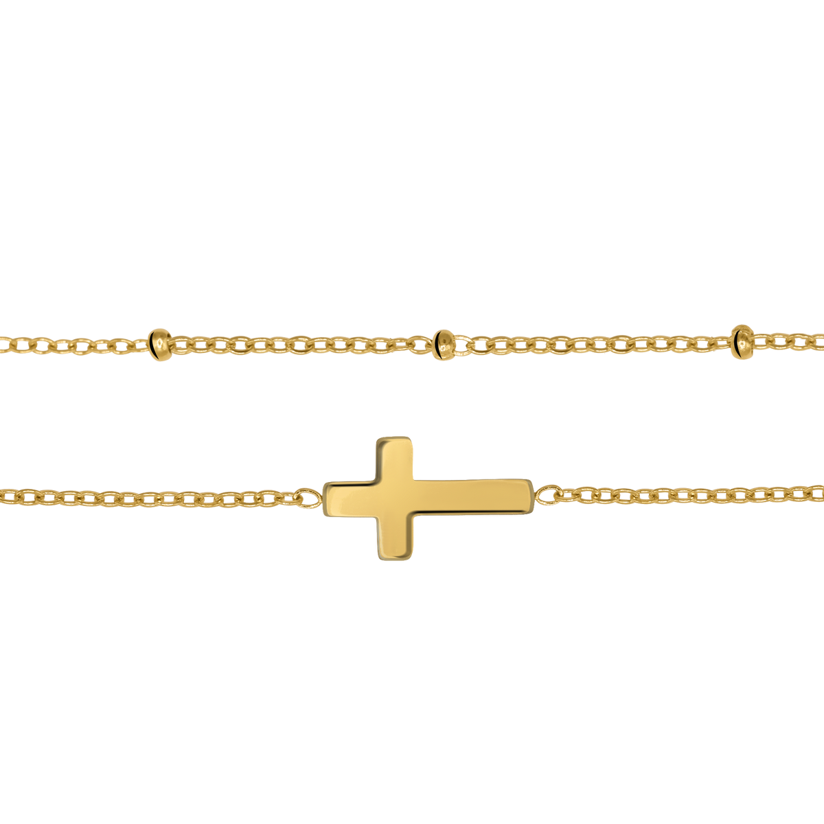Armband Damen Gold Estelle in Gold Karabinerverschluss im Detail