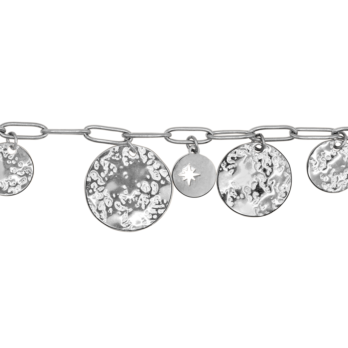 Armband Damen Edelstahl Selene Silber Karabinerverschluss Detail