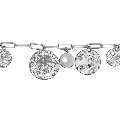 Armband Damen Edelstahl Selene Silber Karabinerverschluss Detail