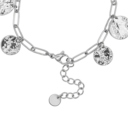 Armband Damen Edelstahl Selene Silber gestylt im Look