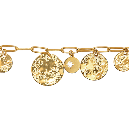Armband Damen Edelstahl Selene Gold Karabinerverschluss Detail