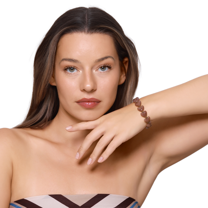 Armband Damen Edelstahl Ariadne Gold Light Colorado Topaz am Handgelenk getragen