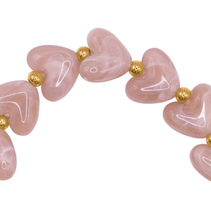 Armband Damen Edelstahl Ariadne Gold Greige gestylt kombiniert