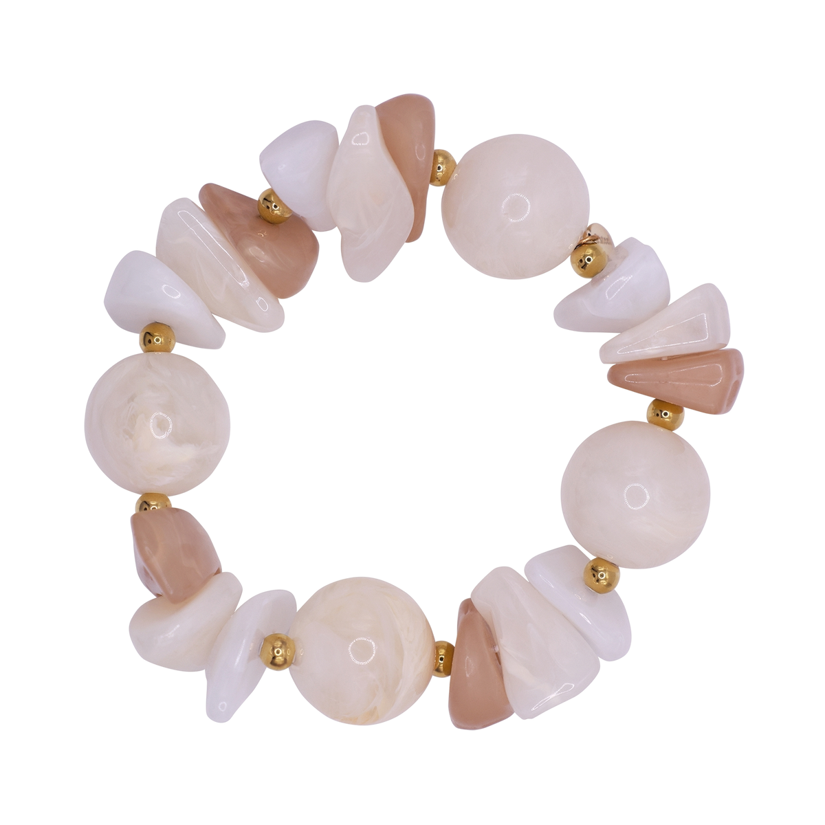 Armband Damen Edelstahl Hekla in Gold mit Stein Silk - mit gratis Geschenkbox