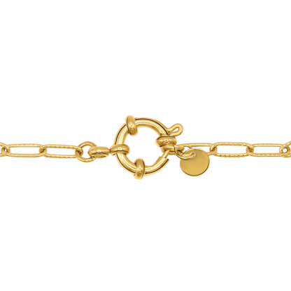Armband Damen Edelstahl Akari in Gold gestylt zum Outfit