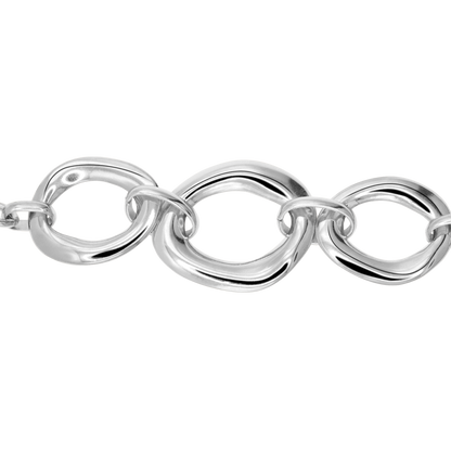 Armband Damen Edelstahl Eleonora in Silber - Karabinerverschluss im Detail