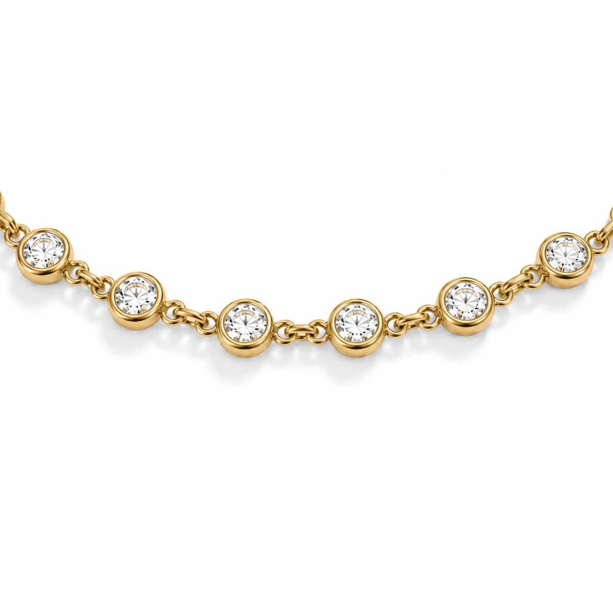 Armband Damen Gold Rosalie in Gold - Detailansicht von Karabinerverschluss und Verlaengerung