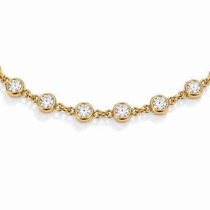Armband Damen Gold Rosalie in Gold - Detailansicht von Karabinerverschluss und Verlaengerung