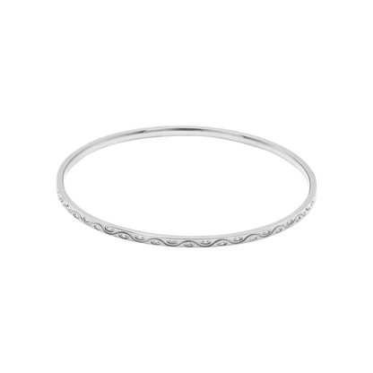 Armband Damen Edelstahl Aerin in Silber - Armreif mit klaren Steinen