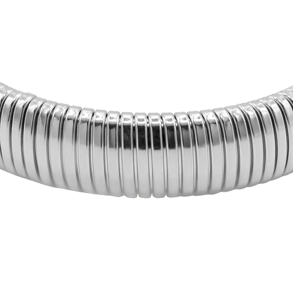 Armband Damen Edelstahl Alessa Silber - Detail des Gummizugs