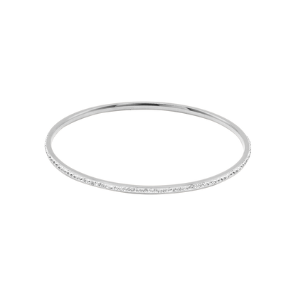 Armband Damen Edelstahl Andrine in Silber mit weißen Steinen - Produktbild