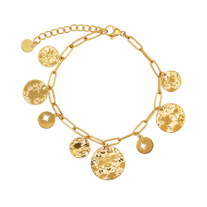 Fußkettchen Damen Gold Selene in Gold Produktansicht