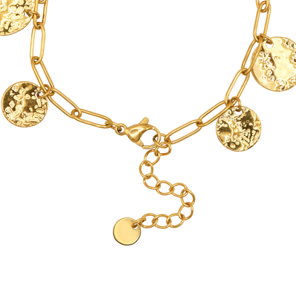 Fußkettchen Damen Gold Selene in Gold Karabinerverschluss im Detail
