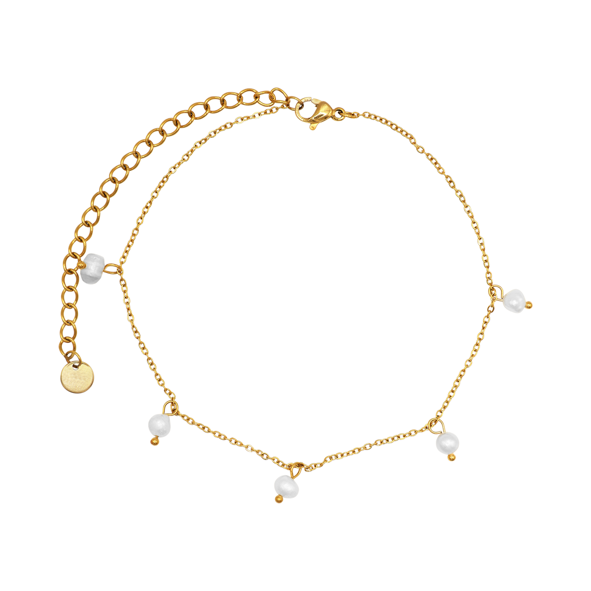 Fußkettchen Damen Gold Lark in Gold Produktansicht