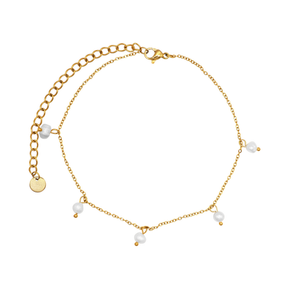 Fußkettchen Damen Gold Lark in Gold Produktansicht