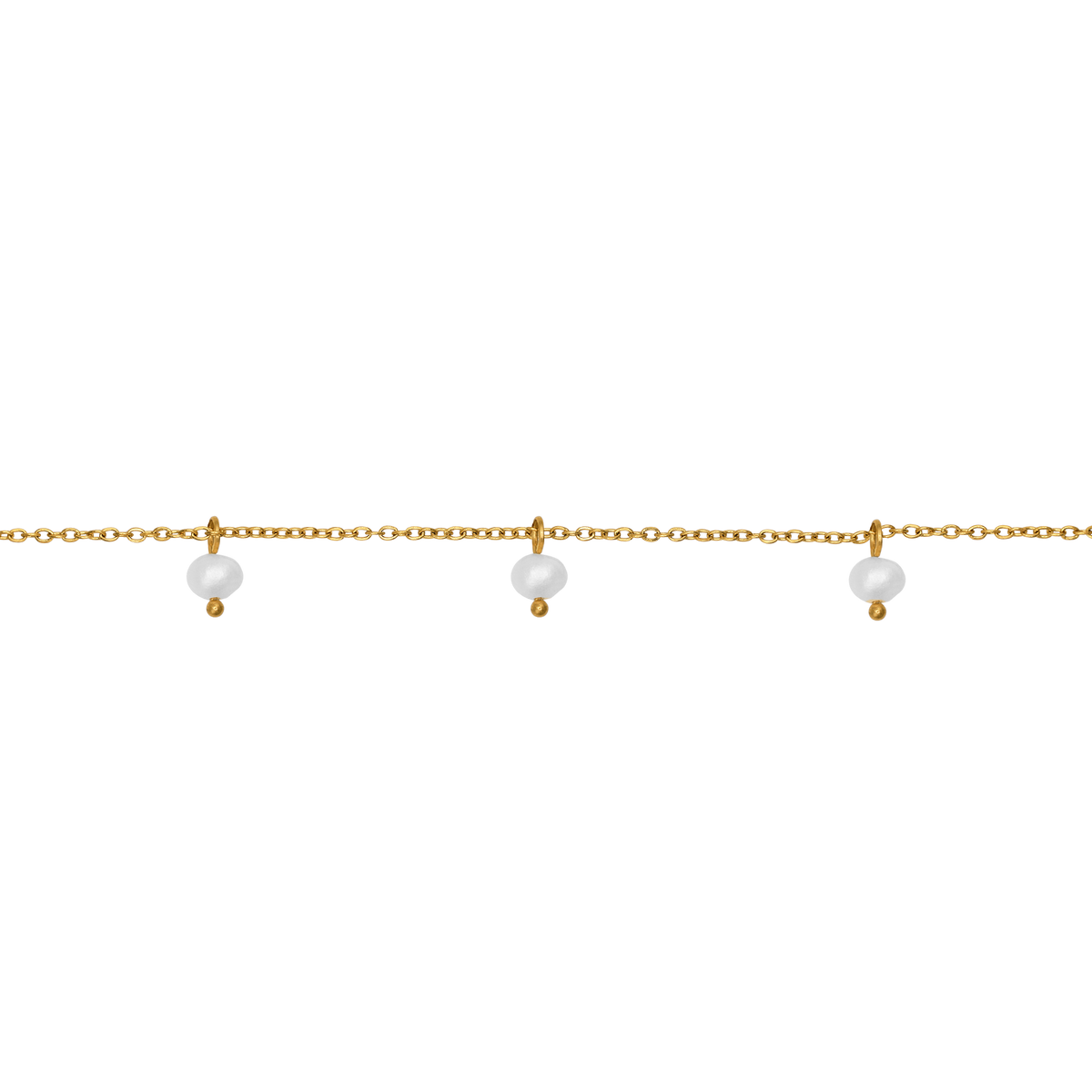 Fußkettchen Damen Gold Lark in Gold am Knöchel getragen