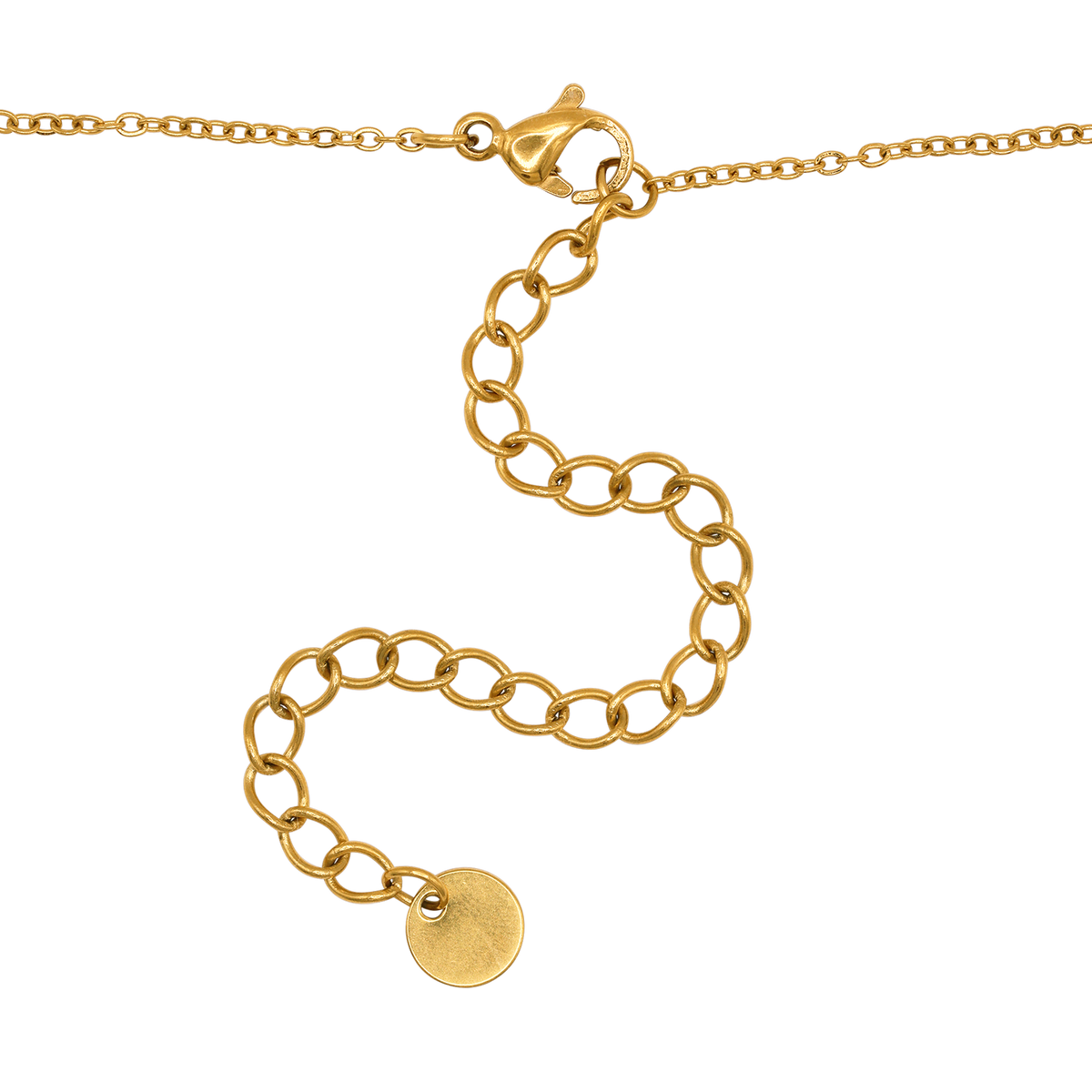 Fußkettchen Damen Gold Lark in Gold Karabinerverschluss im Detail