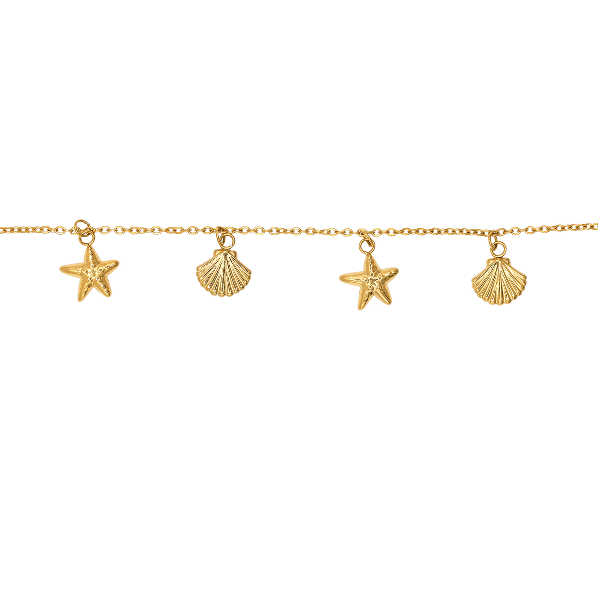 Halskette Damen Gold Marisol mit Muschel und Seestern von Heideman