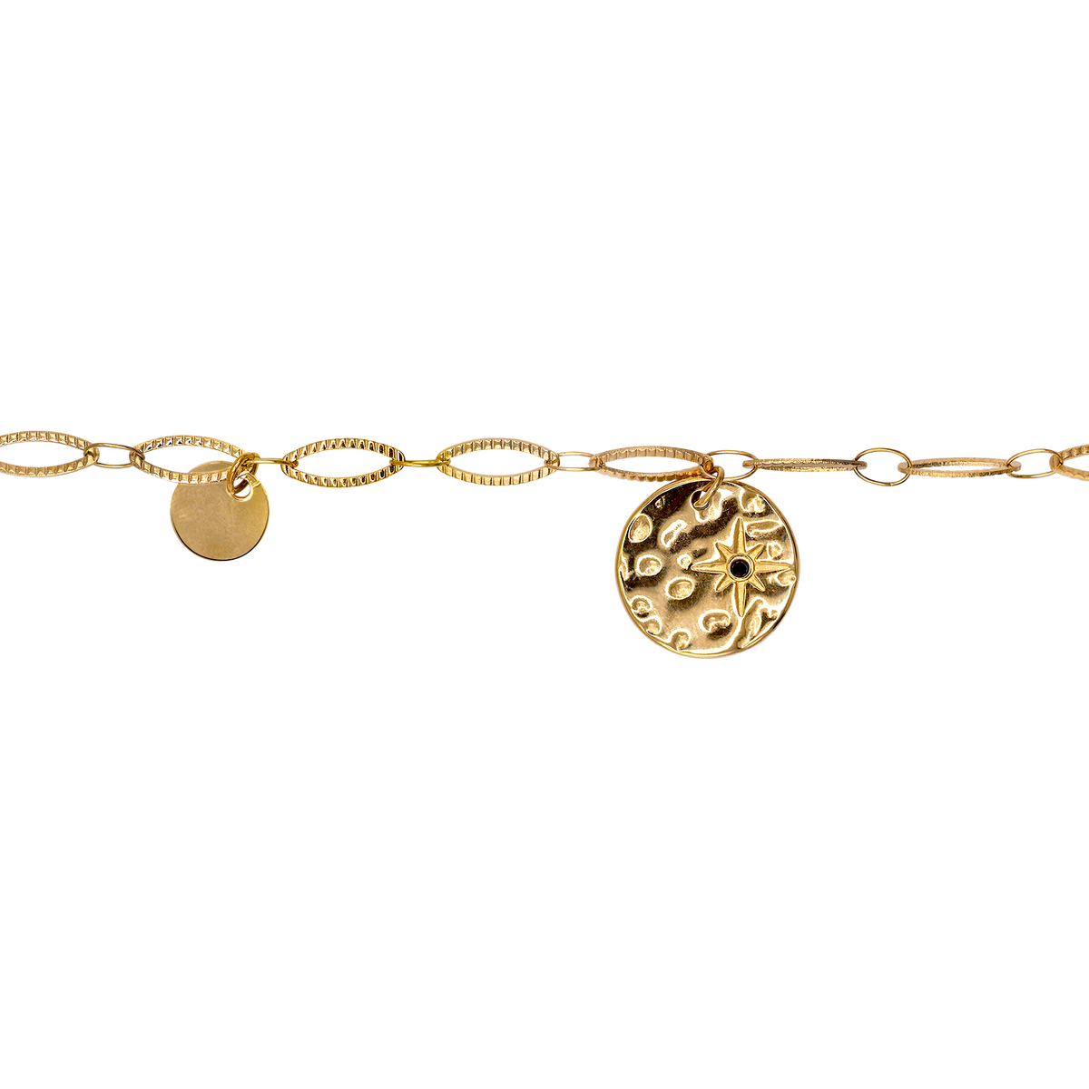 Halskette Damen Gold Selene in Gold mit Anhängern Produktansicht