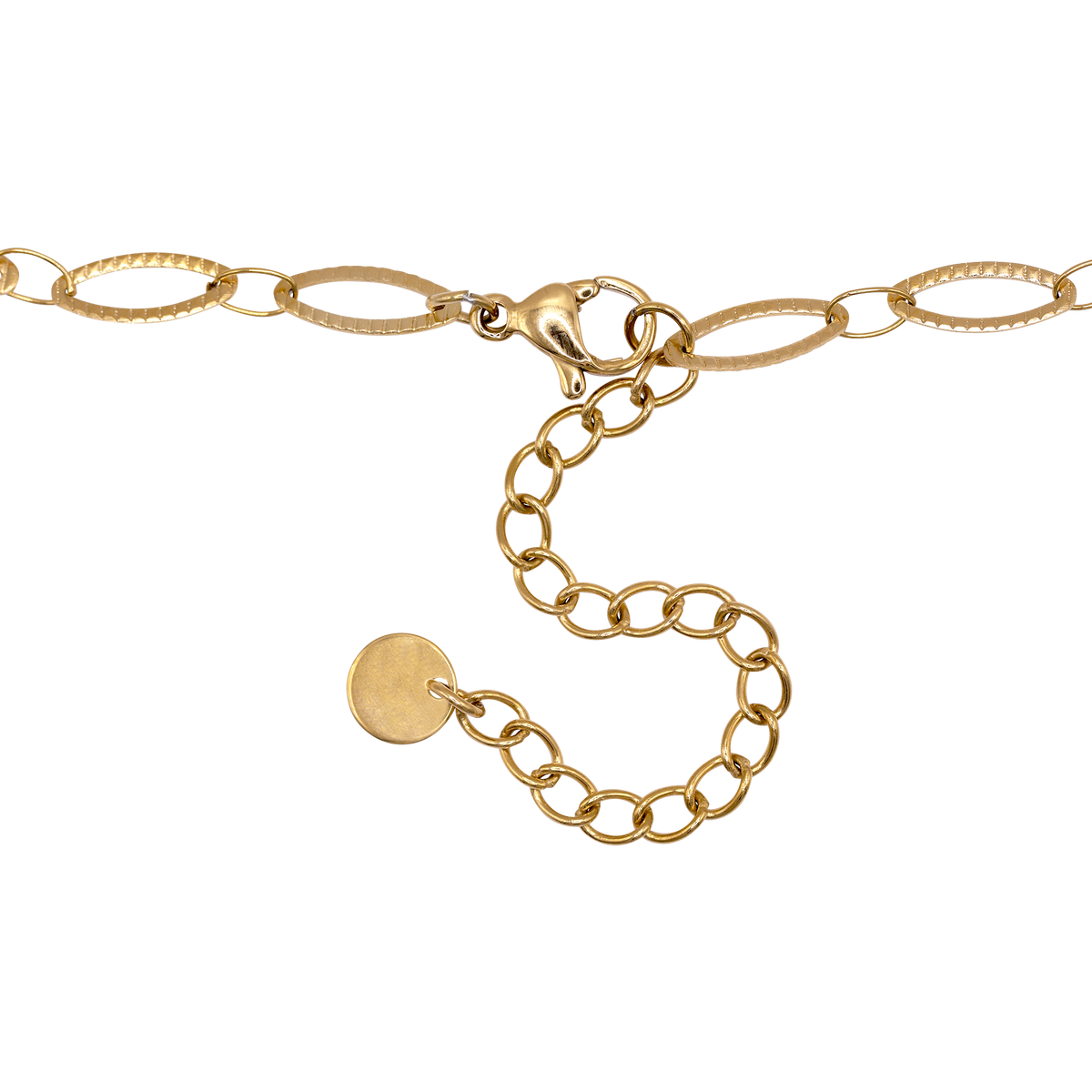Halskette Damen Gold Selene in Gold stilvoll zum Outfit gestylt
