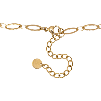 Halskette Damen Gold Selene in Gold stilvoll zum Outfit gestylt