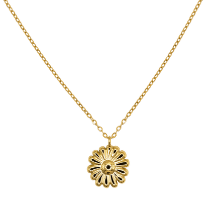 Halskette Damen Gold Moa in Gold mit Blütenanhänger Produktansicht