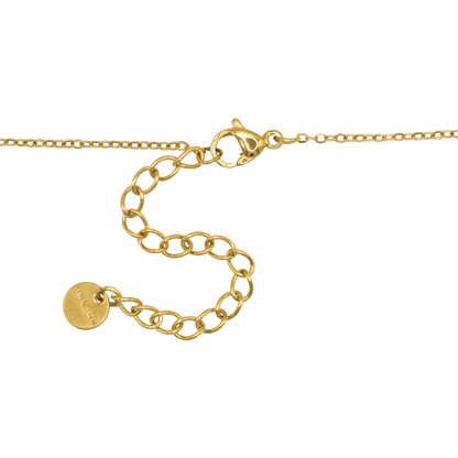 Halskette Damen Gold Moa in Gold stilvoll zum Outfit gestylt