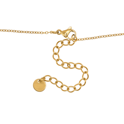 Halskette Damen Gold Nanna in Gold stilvoll zum Outfit gestylt