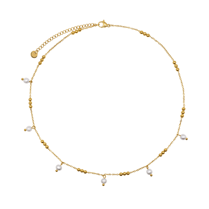 Halskette Damen Gold Oda in Gold Karabinerverschluss im Detail