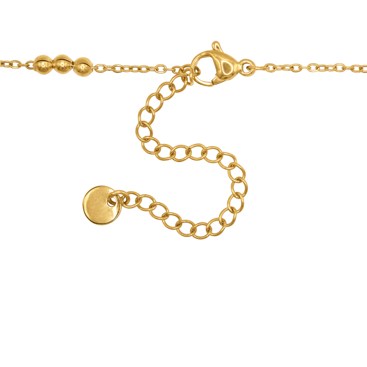 Halskette Damen Gold Oda in Gold stilvoll zum Outfit gestylt