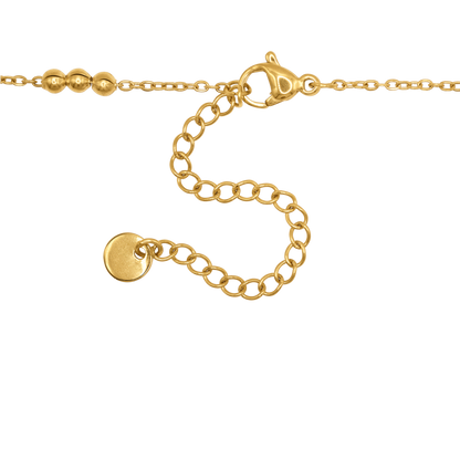Halskette Damen Gold Oda in Gold stilvoll zum Outfit gestylt