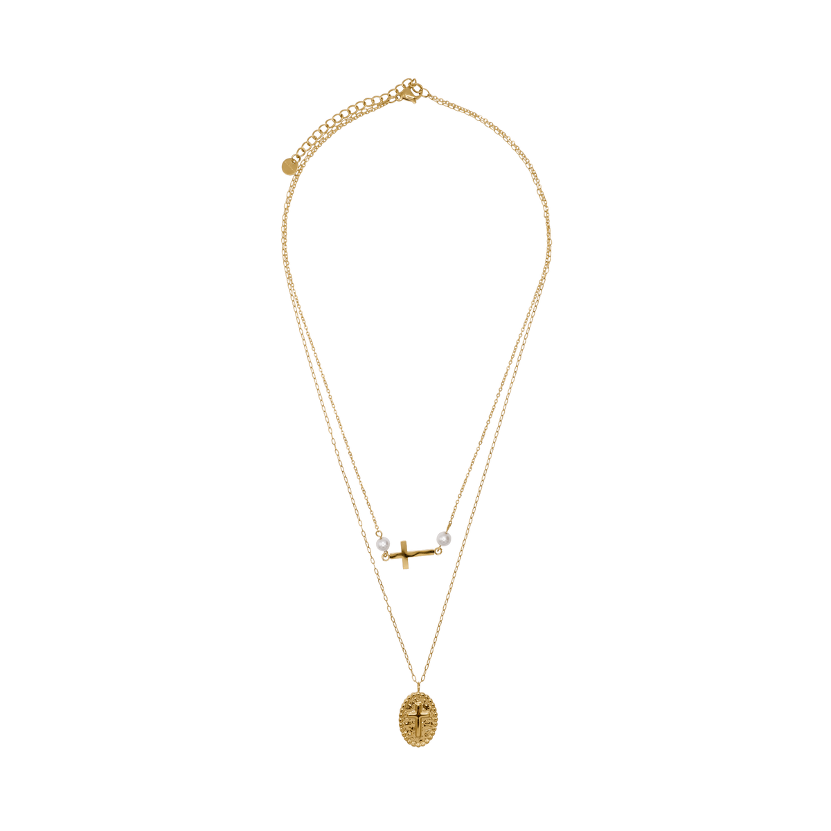 Halskette Damen Gold Vittoria in Gold, Detailansicht des Karabinerverschlusses