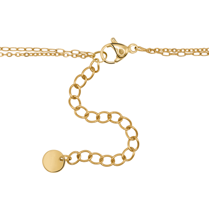 Halskette Damen Gold Vittoria in Gold, stilvoll gestylt zu einem Outfit