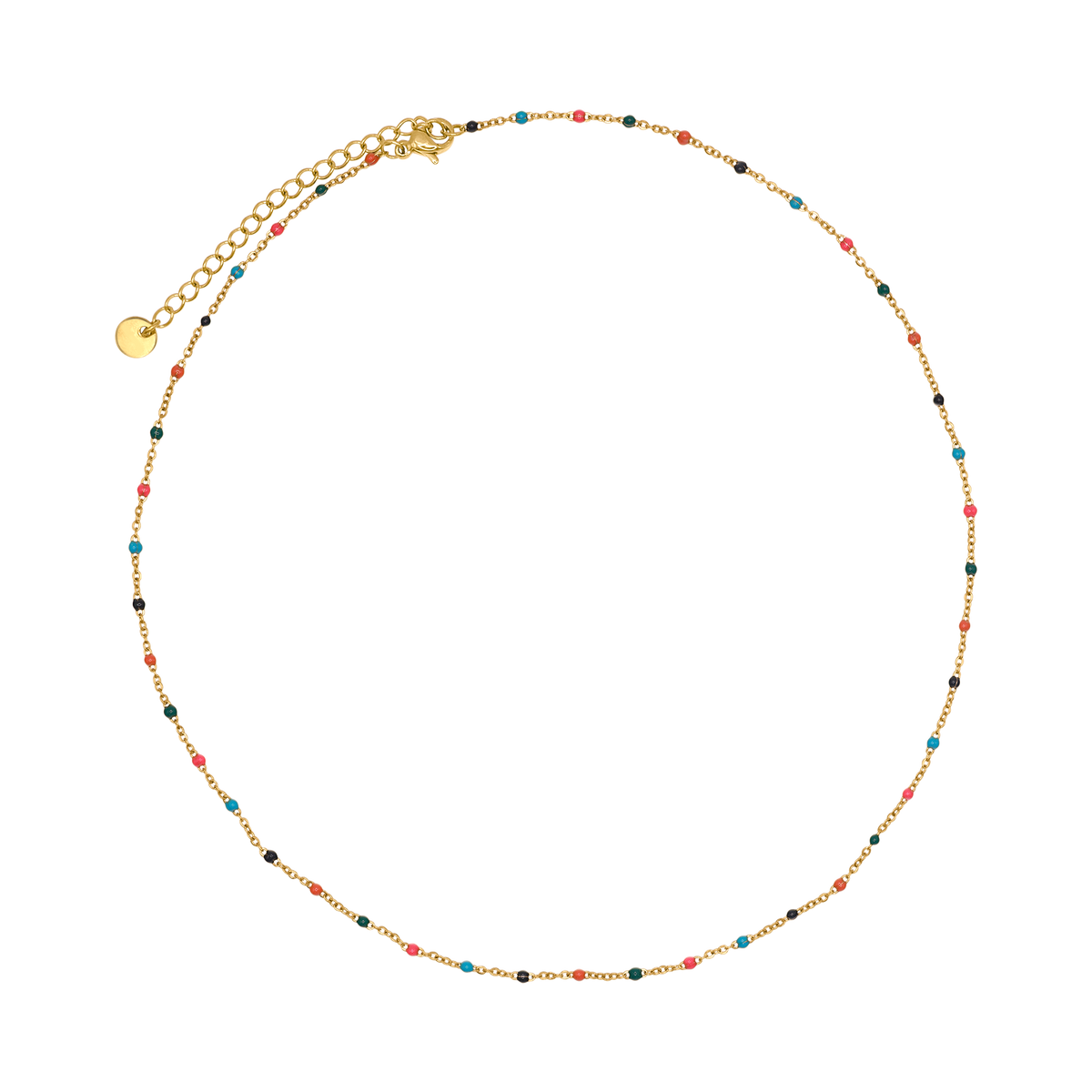 Halskette Damen Gold Danica in Gold, Detailansicht des Karabinerverschlusses