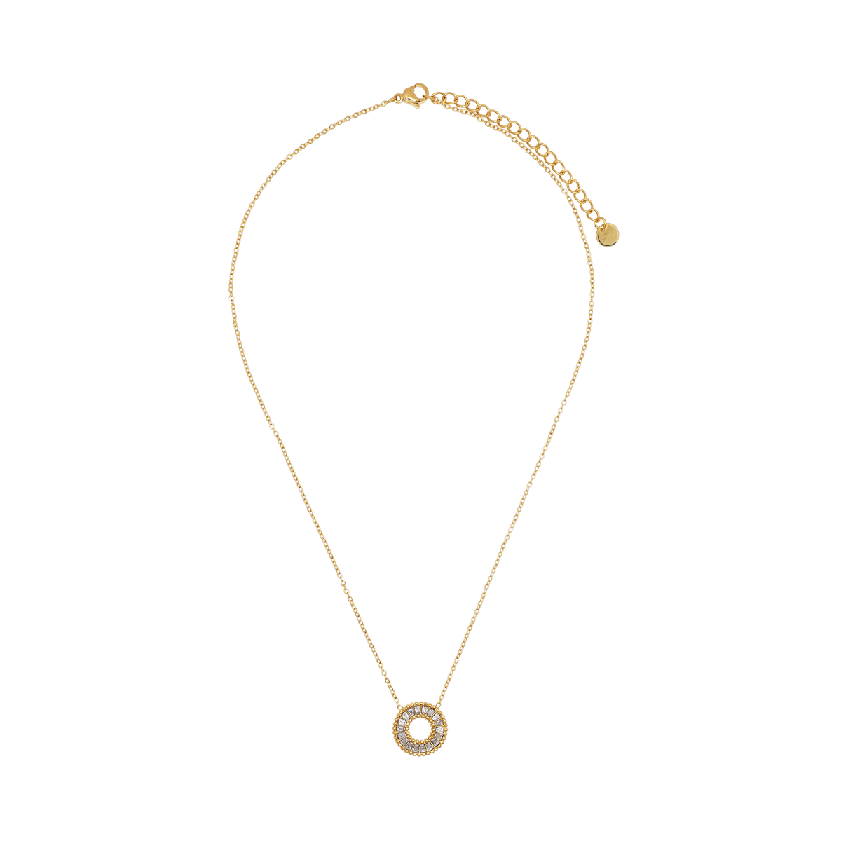 Halskette Damen Gold Fauna in Gold, Detailansicht des Karabinerverschlusses