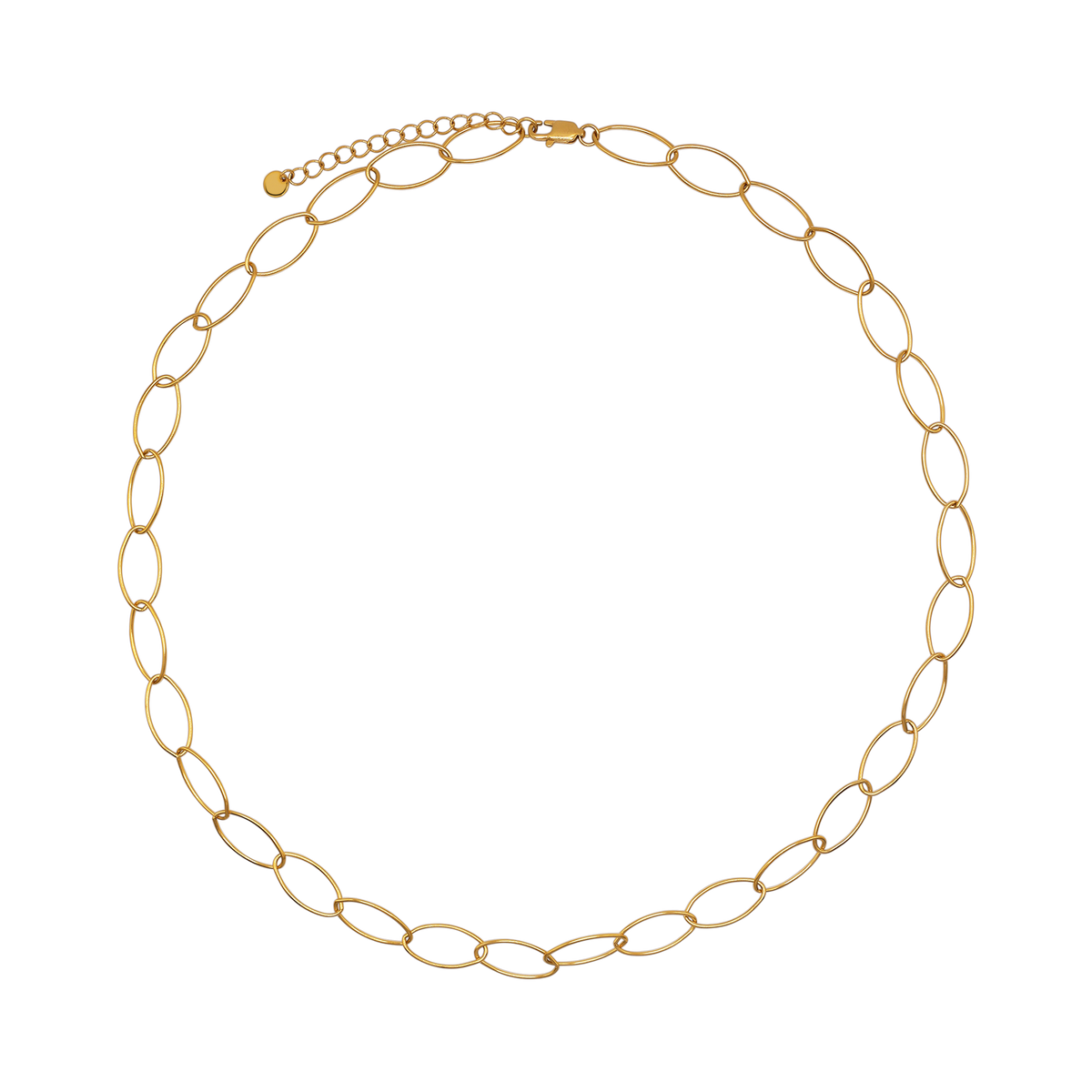 Halskette Damen Gold Isleen in Gold, Detailansicht des Karabinerverschlusses