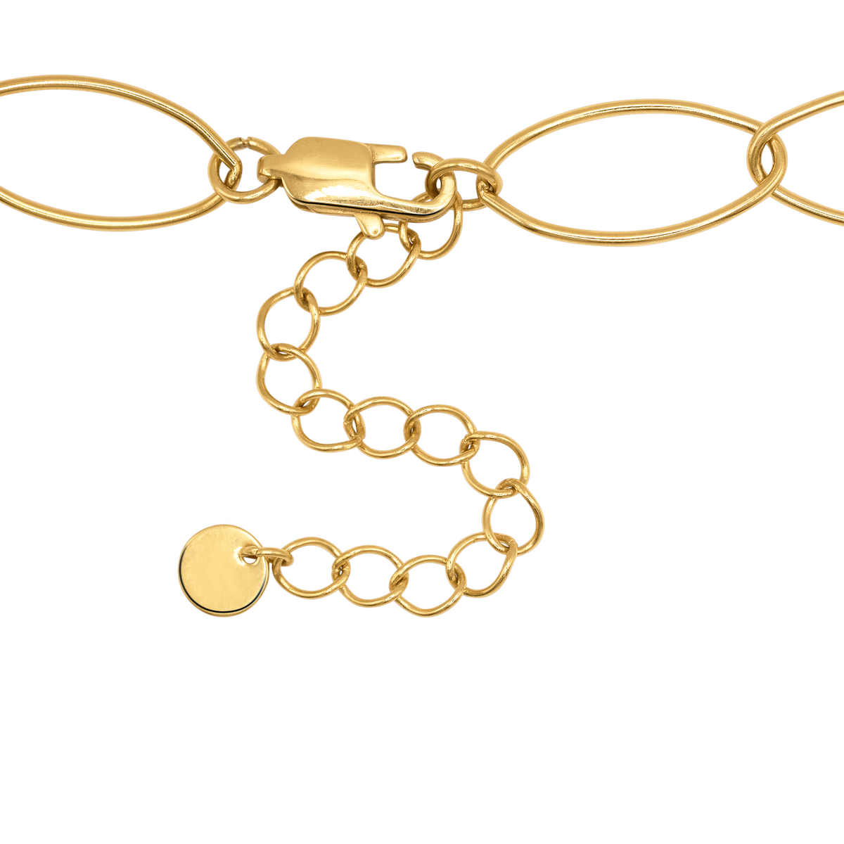 Halskette Damen Gold Isleen in Gold, stilvoll gestylt zu einem Outfit