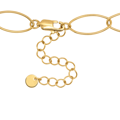 Halskette Damen Gold Isleen in Gold, stilvoll gestylt zu einem Outfit