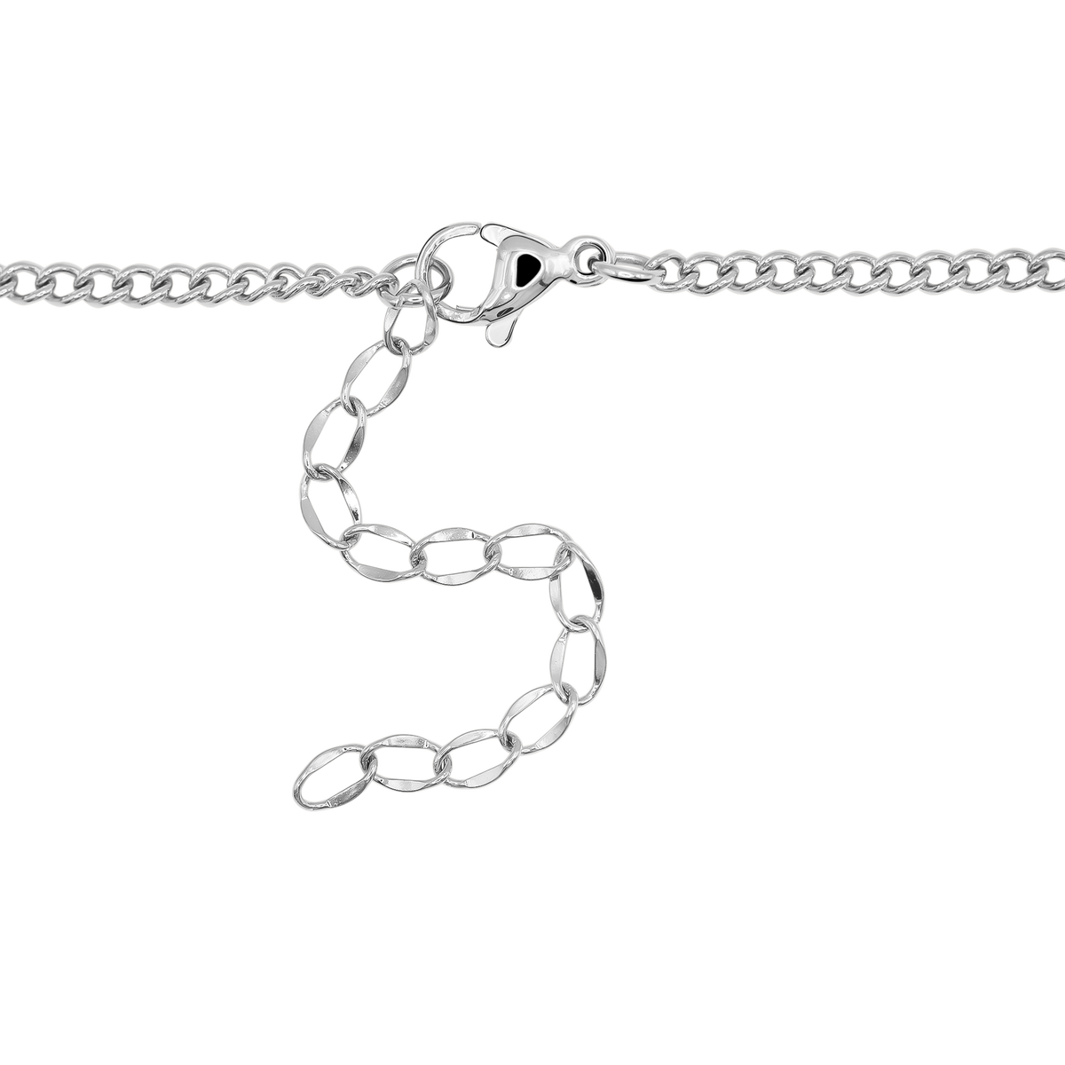 Halskette Damen Edelstahl Fiorella in Silber gestylt zum Outfit