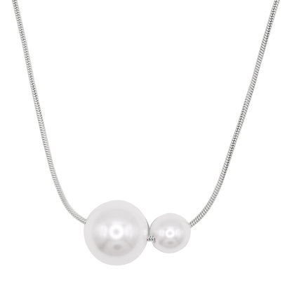 Kette Damen Edelstahl Solene Perlenkette in Silber - Heideman