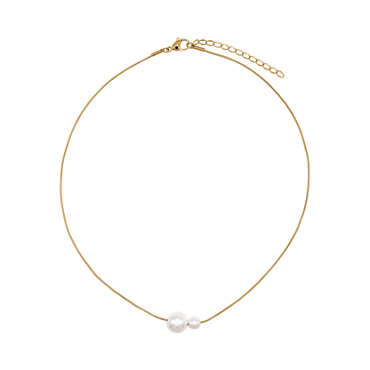 Kette Damen Edelstahl Solene Gold Detailansicht der feinen Kette