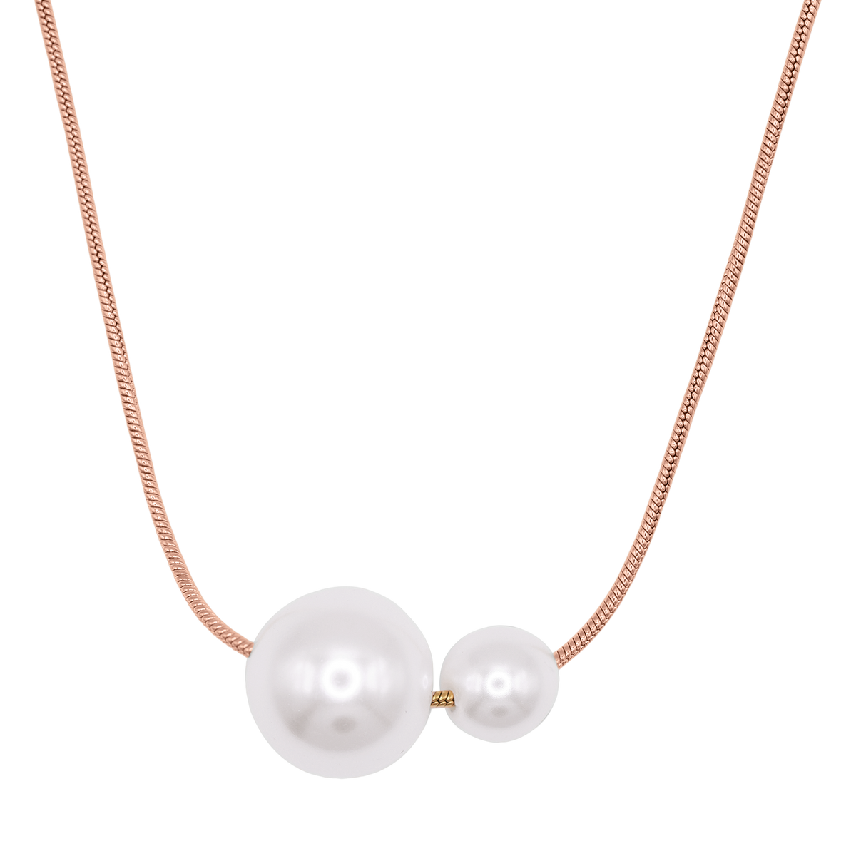 Kette Damen Edelstahl Solene Perlenkette in Rosé - Heideman