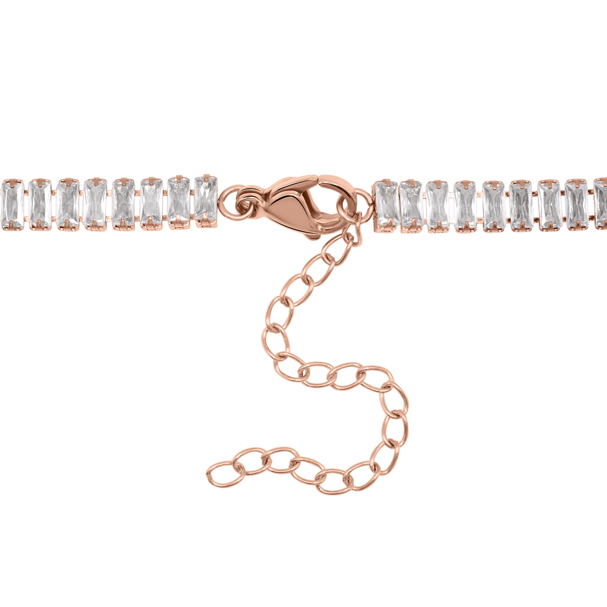 Halskette Damen Edelstahl Zelie Rosé gestylt zum Outfit
