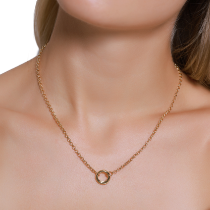 Halskette Damen Edelstahl Noelie in Gold - Detailaufnahme